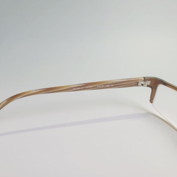 O&X New York OP-34 eyeglasses brown stripe rectangular full frame 51-18 145 C7 - Picture 9 of 11